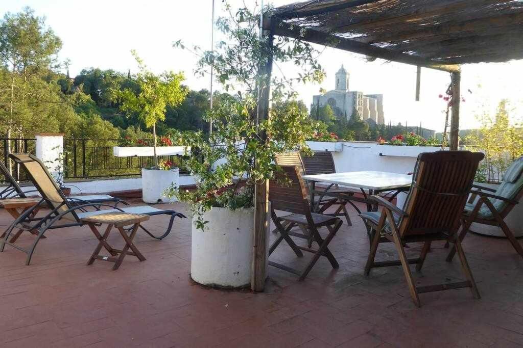Apartamento Con Increibles Vistas Y Terraza Girona Exterior photo